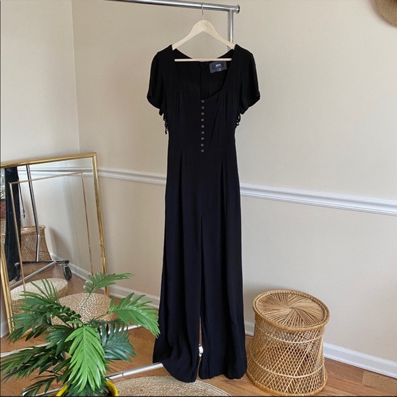 MaEve By Anthropologie sienna black jumpsuit NWT - Picture 4 of 12